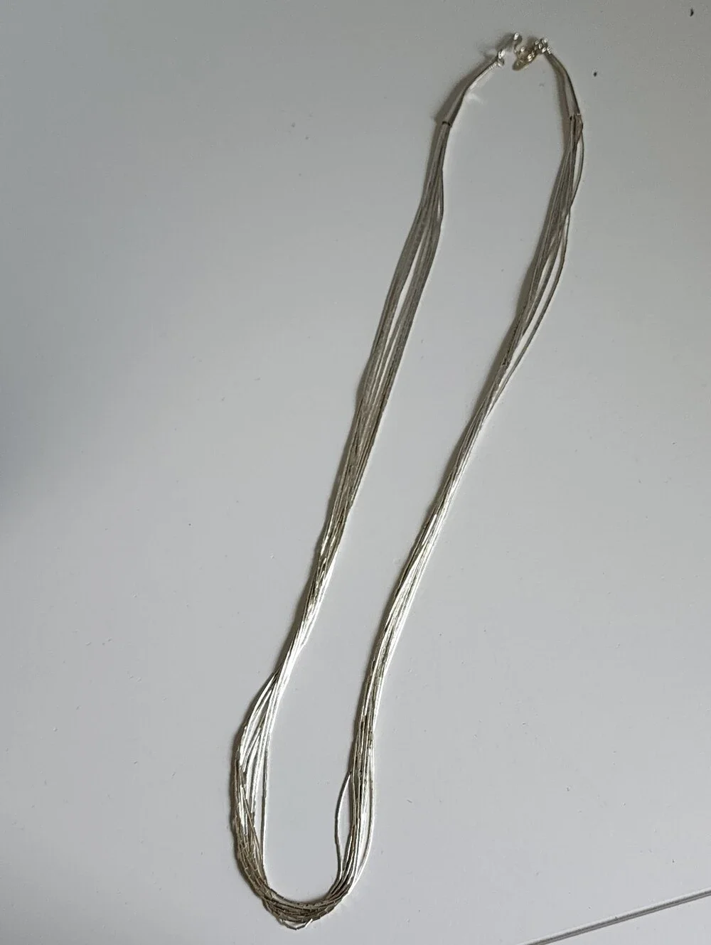 NWT JTV Southwest Style 10 Strand Liquid Sterling Silver Necklace 24
